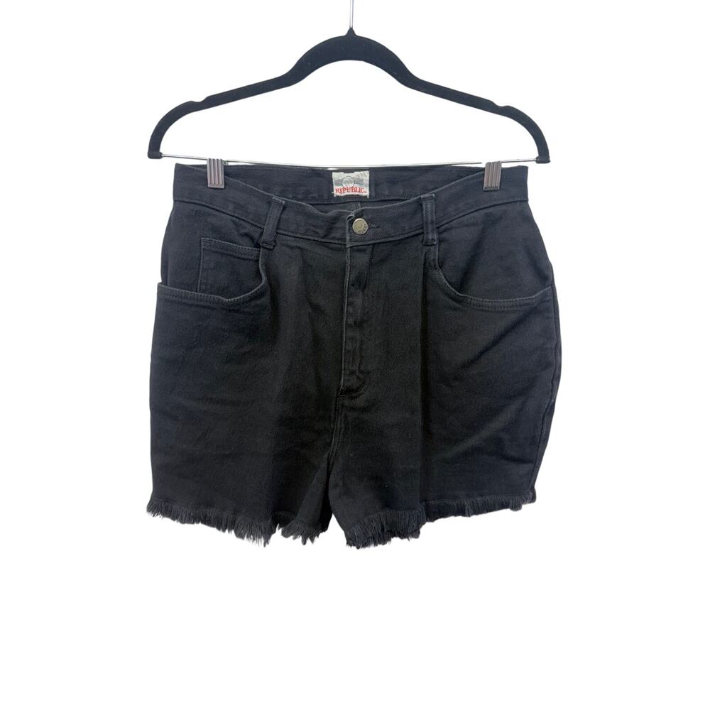 1990s vintage Denim Republic cut off jean shorts black